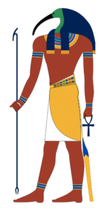 Thoth en forma humana con cabeza de ibis