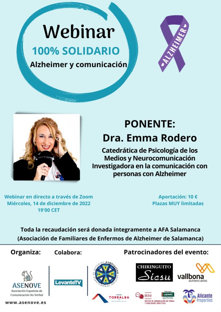 Webinar Solidario: Comunicación y Alzheimer